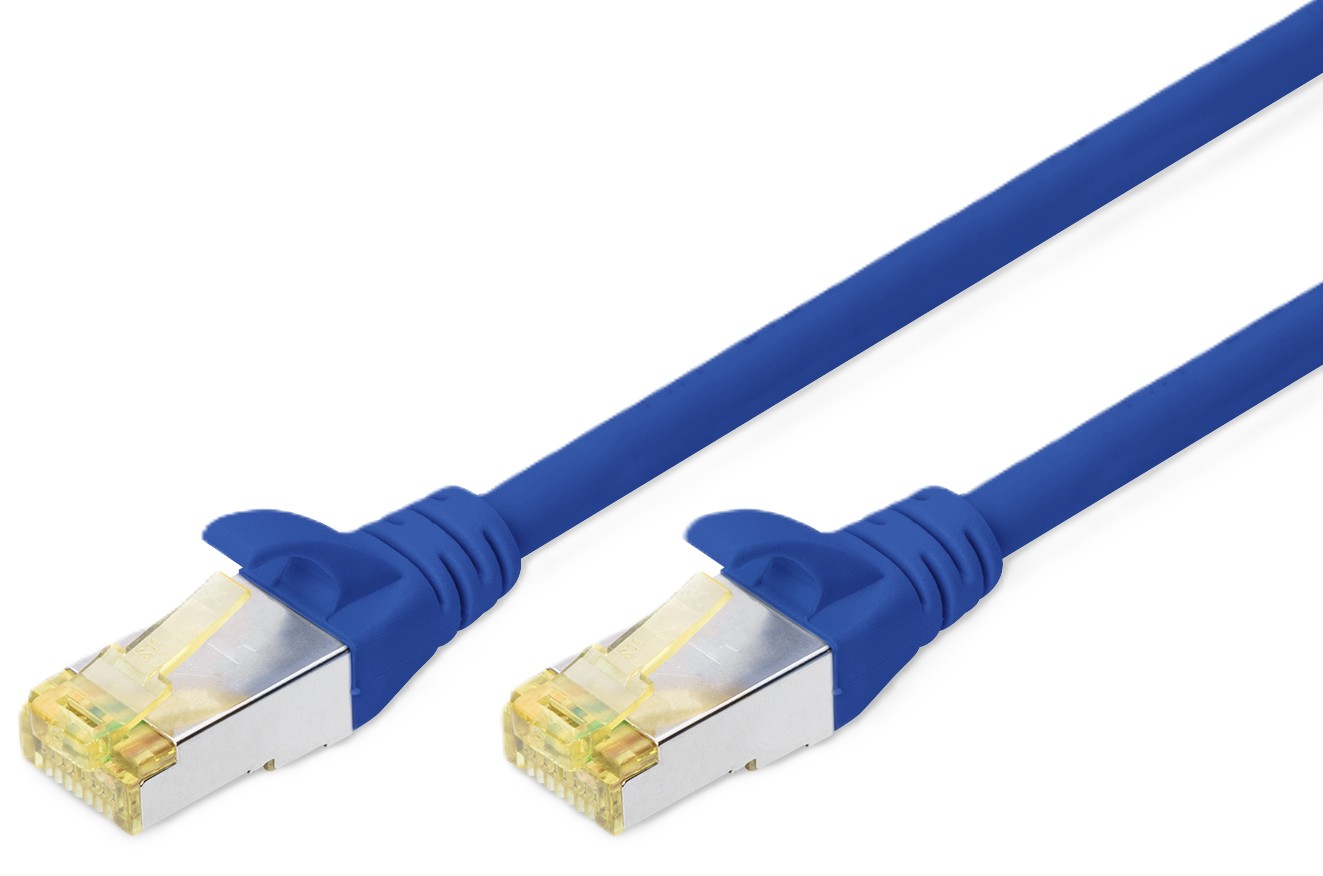 Кабель патч-корд Digitus CAT 6a S-FTP 0.25 м Blue (DK-1644-A-0025/B) - Фото 1