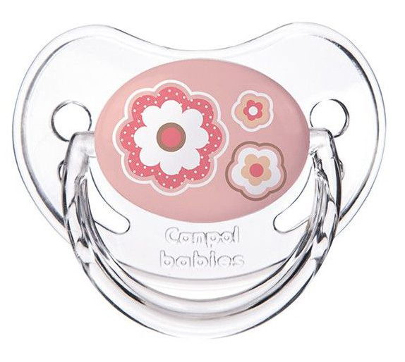 Анатомическая пустышка Canpol babies 0-6 м-цев Newborn baby (1 шт) розовые цветы (22/565_pin) - Фото 1