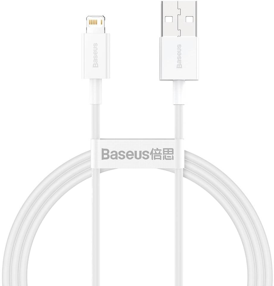 Кабель синхронизации данных Baseus Superior Fast Charging USB-Lightning 1m White (CALYS-A02) - Фото 1