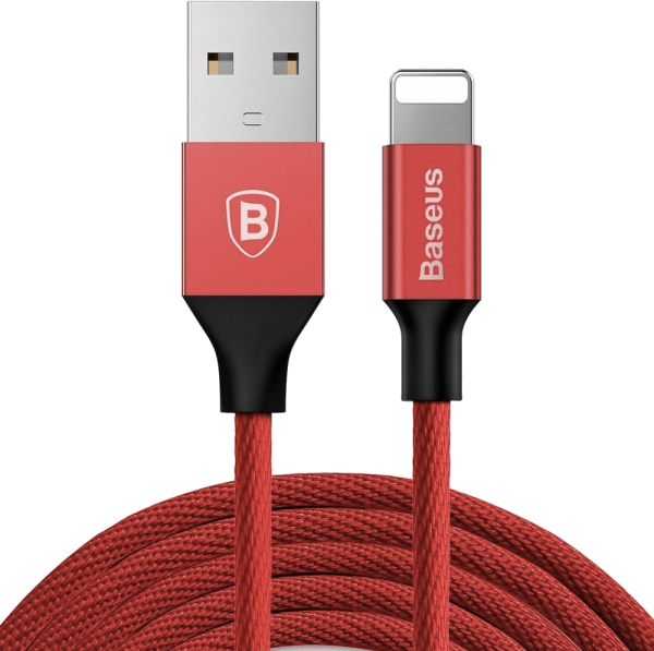 Кабель синхронизации данных Baseus Yiven USB-Lightning 1.2m Red (CALYW-09) - Фото 1