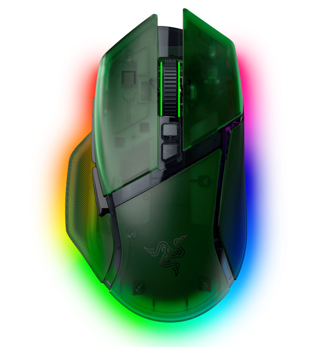 Мышь беспроводная игровая Razer Basilisk V3 PRO Wireless, 35K, Phantom Green (RZ01-05240300-R3G1) - Фото 1