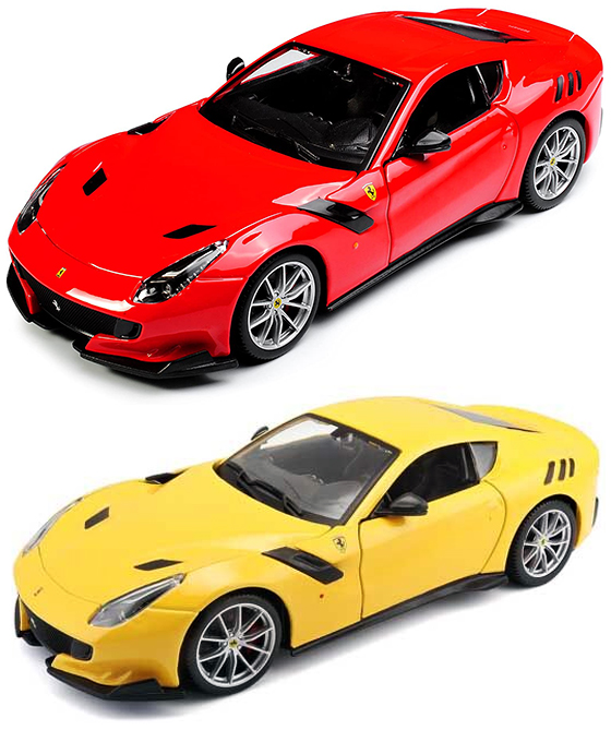 Коллекционная машинка 1:24 Bburago Ferrari F12TDF (ассорти желтый, красный, 1:24) (18-26021) - Фото 1