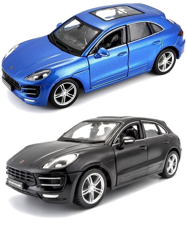 Коллекционная машинка 1:24 Bburago Porsche Macan (черный, синий 1:24) (18-21077) в асс. - Фото 1