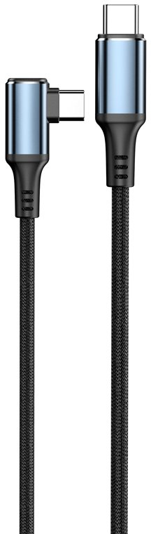 Кабель синхронизации данных Gelius Cable Corner GP-UCN011 Type-C to Type-C Black (1,2m) (100W) - Фото 1