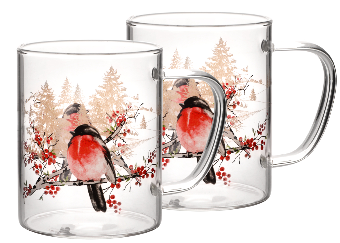 Набор чашек Viva NY WINTER BIRD 2х400 мл (BCR80100H-1) - Фото 1