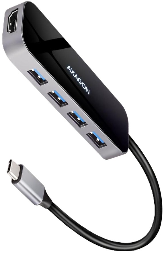 Хаб USB AXAGON USB-C 6IN1 0.2m (HMC-6H4A) - Фото 1