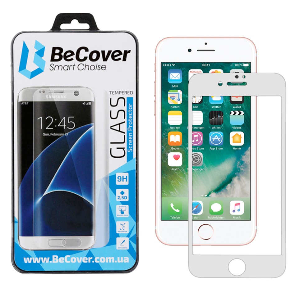 Защитное стекло для смартфона BeCover for Apple iPhone SE 2020/8/7 White (701041) - Фото 1