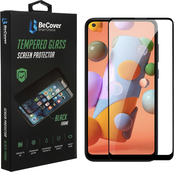 Защитное стекло для смартфона BeCover for Samsung Galaxy A21s SM-A217 Black (707338) - Фото 1