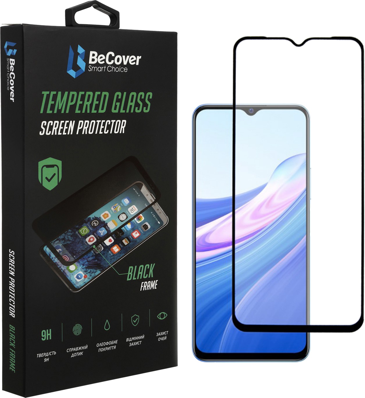 Защитное стекло для смартфона BeCover for Vivo Y33s / Y21 Black (707248) - Фото 1