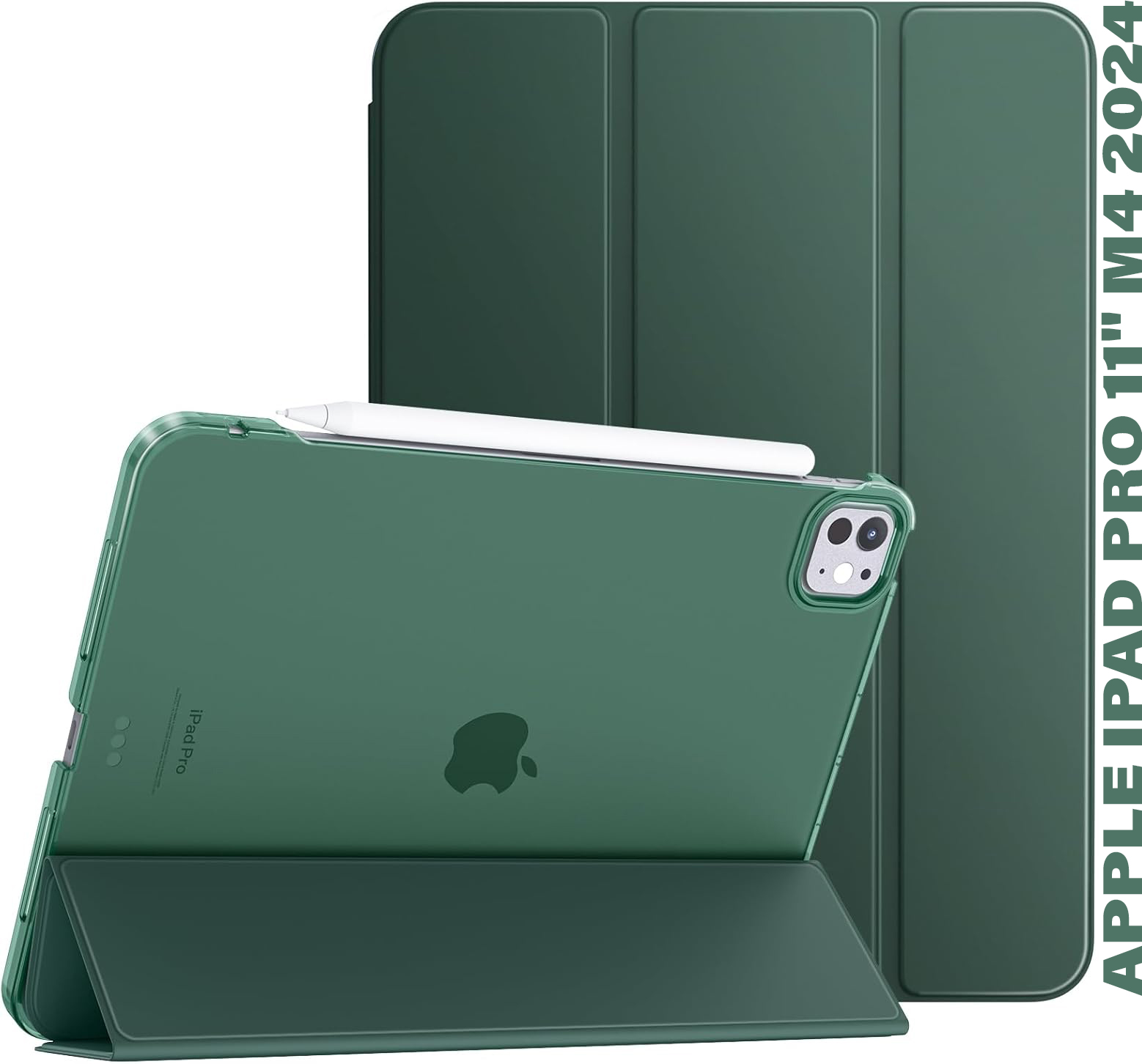 Чехол для планшета BeCover Tri Fold Hard for Apple iPad Pro 11'' M4 2024 Dark Green (711727) - Фото 1