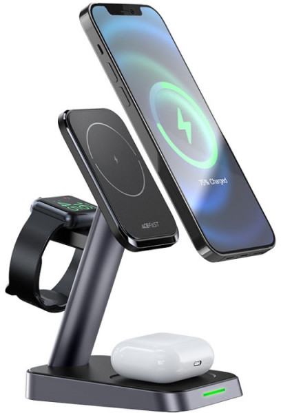 Беспроводное зарядное устройство AceFast Wireless QI 3in1 18W E3 (6974316280903) - Фото 1