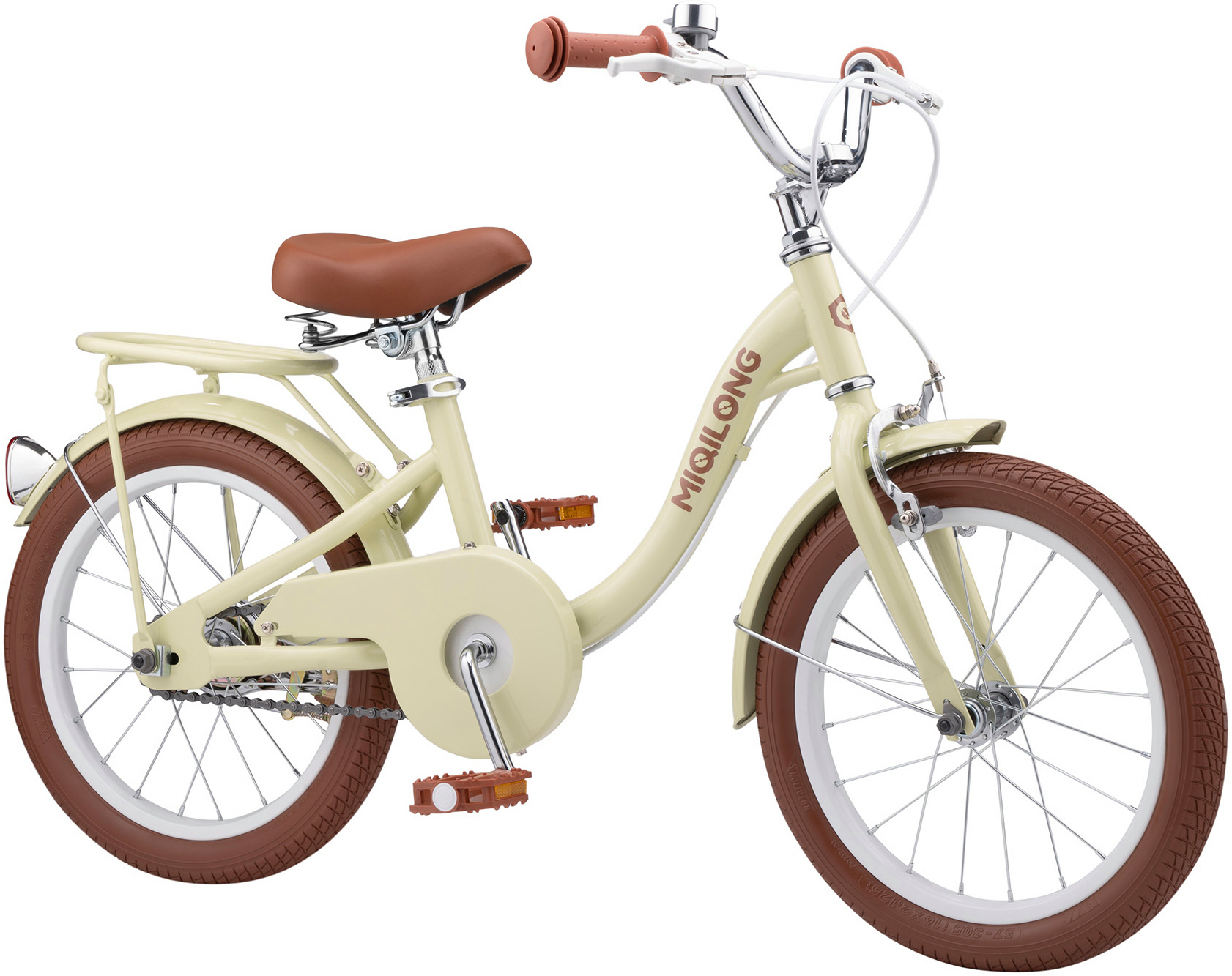 Двухколёсный велосипед Miqilong LS 16" Beige (RBB-LS16-BEIGE) - Фото 1