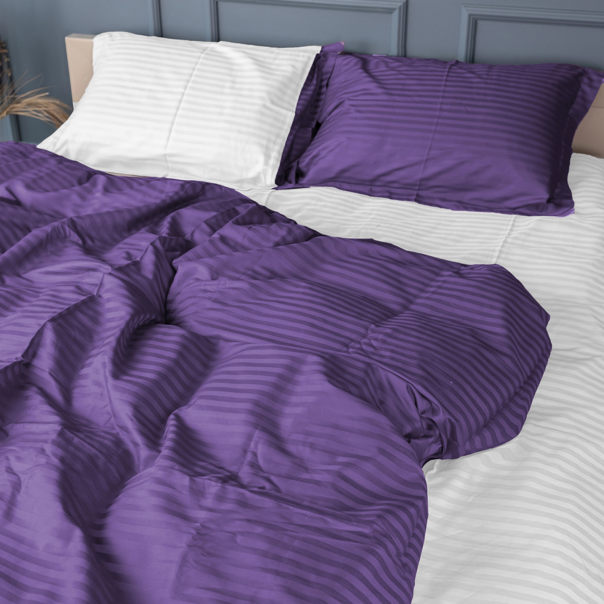Комплект постільної білизни дитячий MirSon Satin Stripe 30-0009 + 30-0001 Belinda 110х140 (2200005246399) - Фото 1