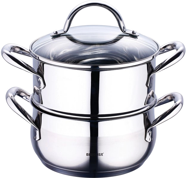 Кастрюля-пароварка 2.2 л (18х9 см) Bergner BG-6521 - Фото 1