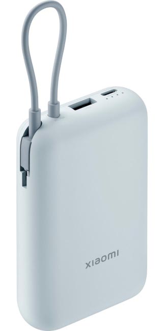 Батарея мобильная Xiaomi 10000mAh 22.5W Integrated Cable (BHR9073GL) Blue - Фото 1
