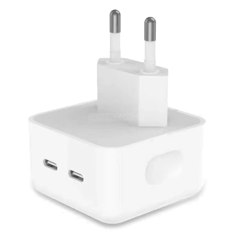 Купить Сетевое зарядное устройство Armorstandart AMNWM3A 35W Dual USB-C Port Compact Power Adapter (ARM62264) - Фото 1 Сетевое зарядное устройство Armorstandart AMNWM3A 35W Dual USB-C Port Compact Power Adapter (ARM62264) - Фото 1