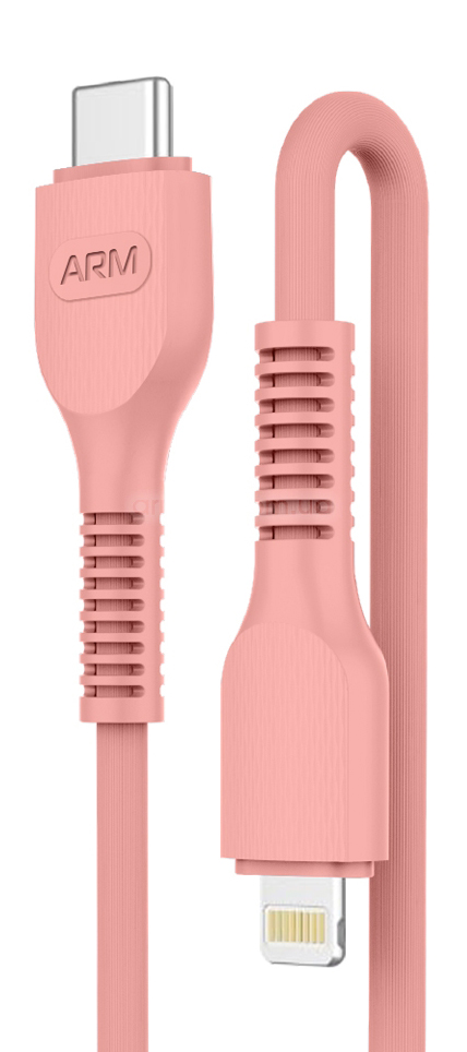 Кабель синхронизации данных Armorstandart AR88 Type-C to Lightning 3A 1m Peach (ARM65289) - Фото 1