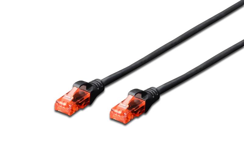 Кабель патч-корд Digitus CAT 6 UTP 0.5 м Black (DK-1612-005/BL) - Фото 1