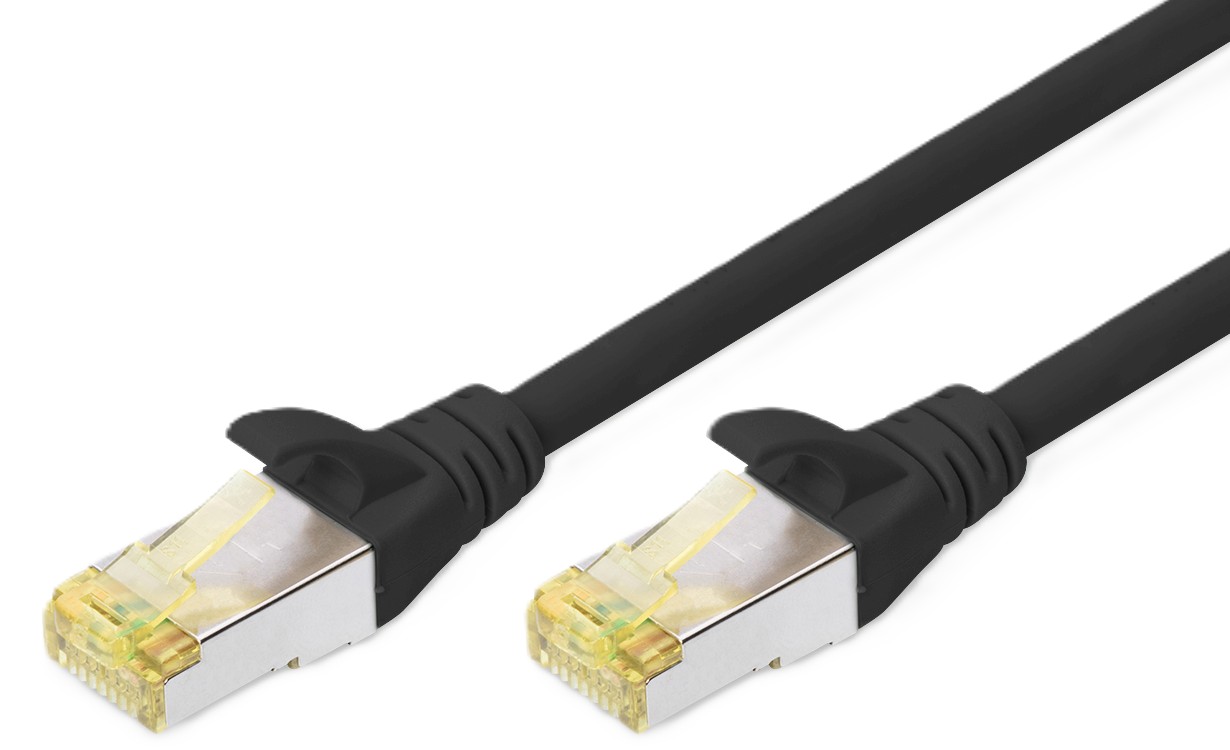 Кабель патч-корд Digitus CAT 6a S-FTP 1 м Black (DK-1644-A-010/BL) - Фото 1