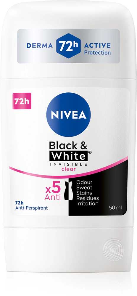 Дезодорант твердий NIVEA Black&White Invisible 50 мл - Фото 1