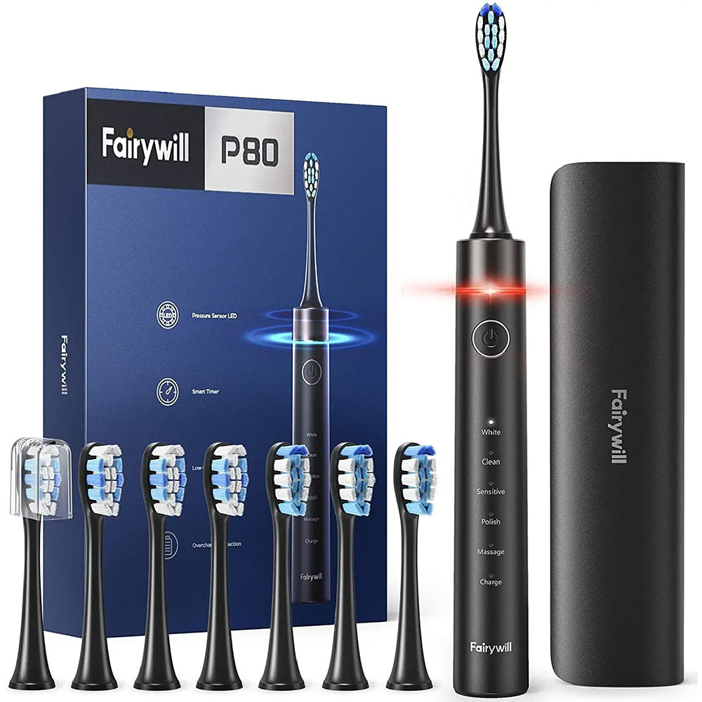 Зубная щетка электрическая Fairywill P80 Black - Фото 1