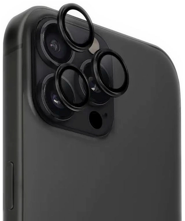 Защитное стекло для смартфона NEU Chatel Metal Frame Lens Protector Glass for iPhone 16 Pro/16 Pro Max Black (Lens16ProBlack) - Фото 1