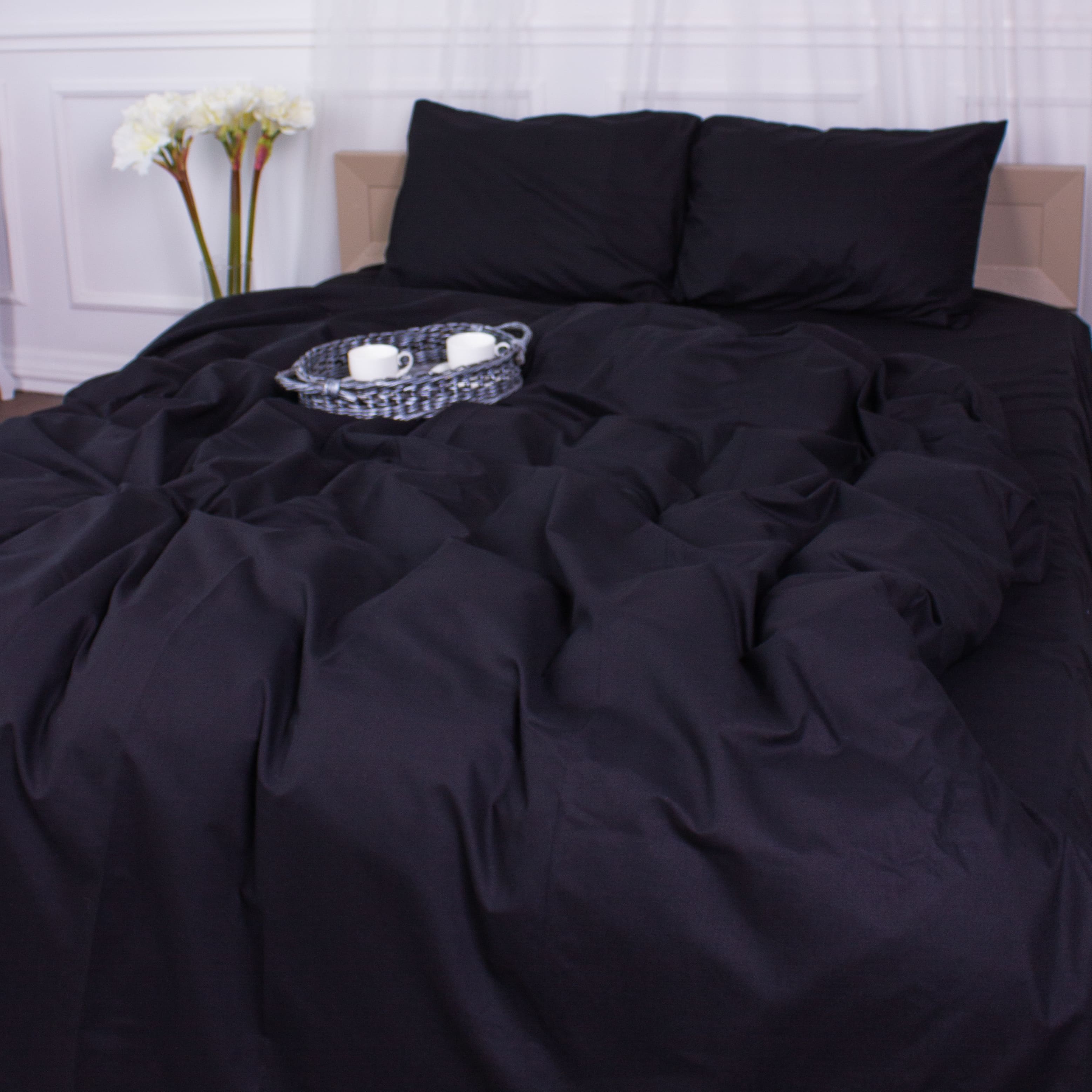 Комплект постільної білизни MirSon Бязь 16-9000 Black Stone 220х240 см (2200005897980) - Фото 1
