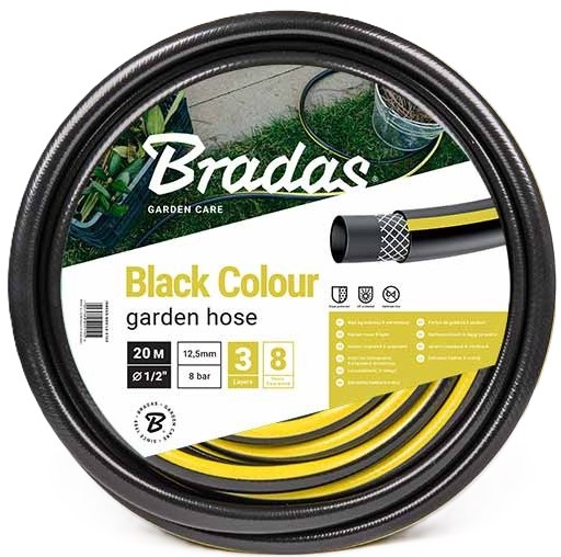 Шланг поливочный BRADAS Black Colour 1/2" 20 м (WBC1/220) - Фото 1