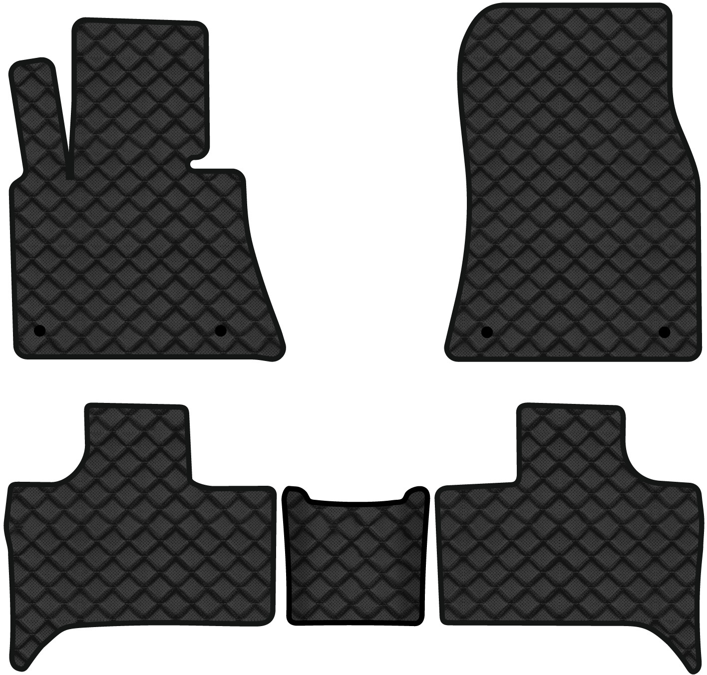 Коврики из экокожи в салон авто EVAtech ECO для X5 (E53) Restyling BMW 2003-2006 1 поколение SUV EU BM12222C5BW4BBLB - Фото 1