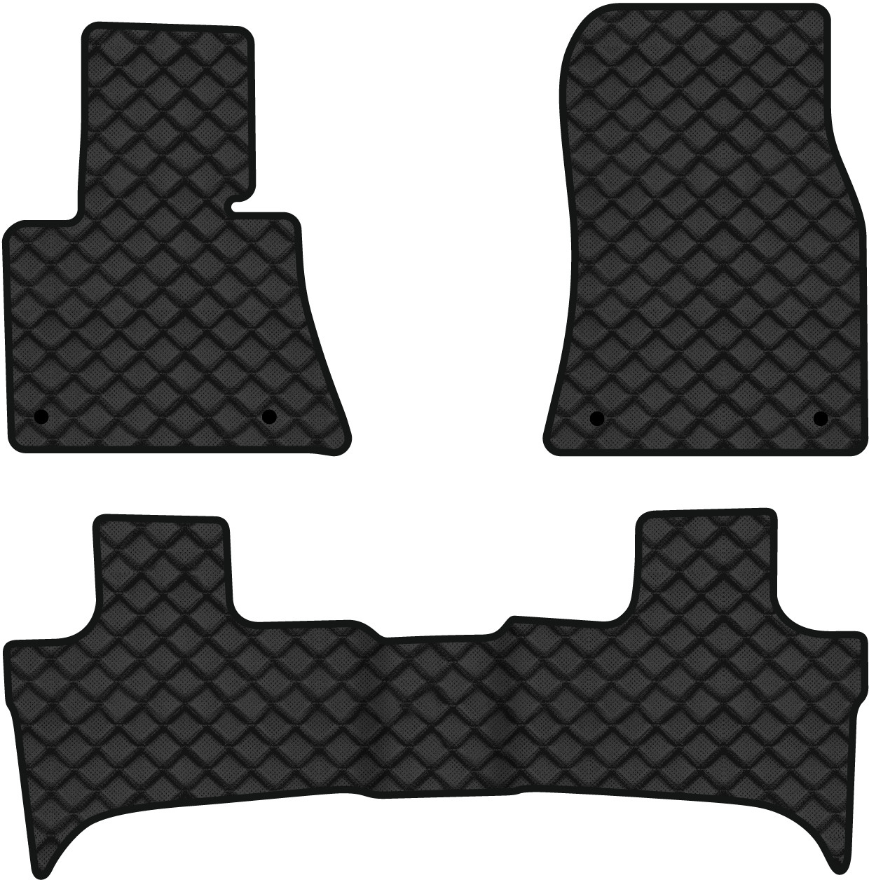 Коврики из экокожи в салон авто EVAtech ECO для X5 (E53) Restyling BMW 2003-2006 1 поколение SUV EU BM12222ZB3BW4BBLB - Фото 1