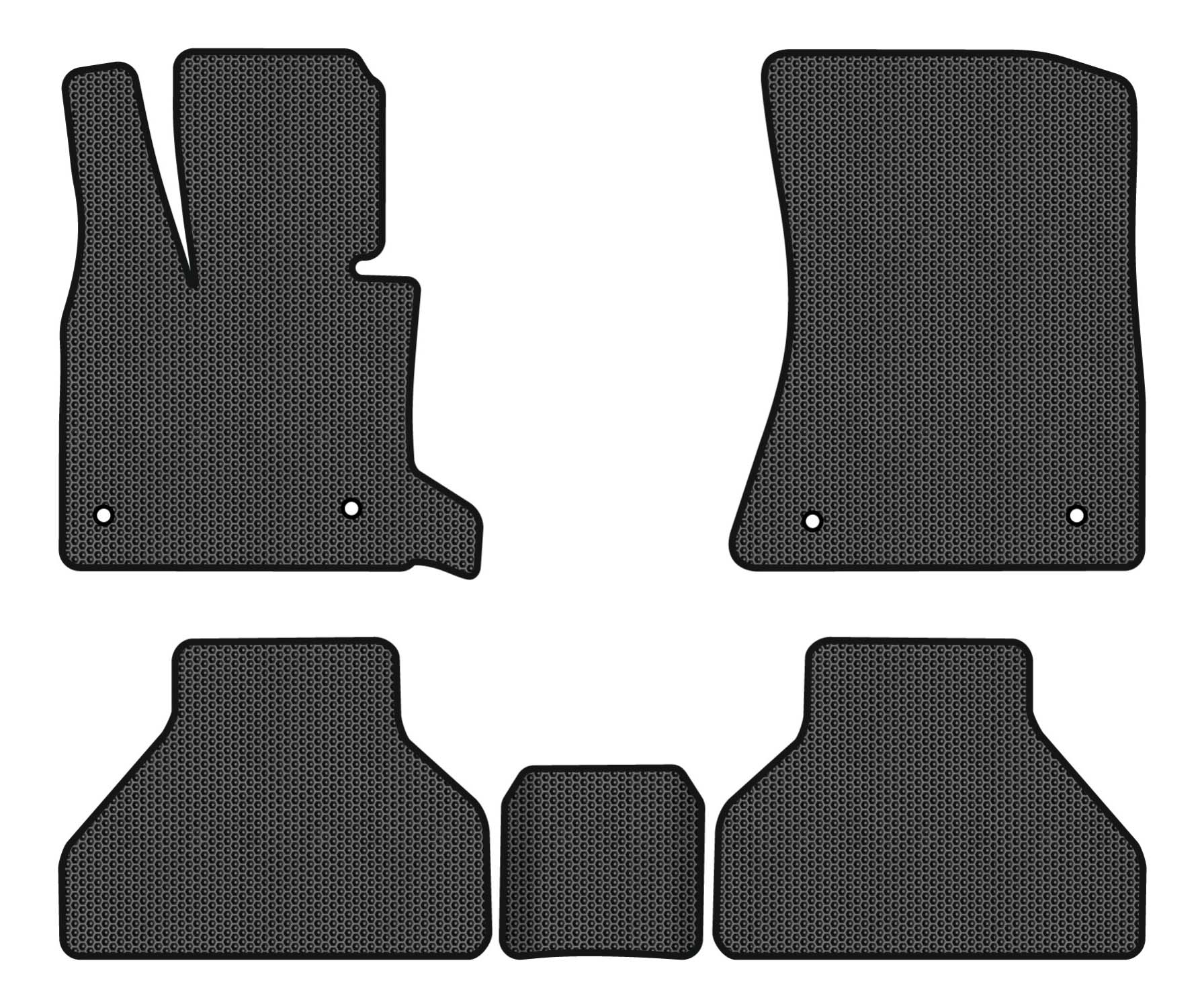 EVA коврики в салон авто EVAtech для X5 (E70) (open threshold) BMW 2006-2013 2 поколение SUV EU (BM325C5BW4SBB) - Фото 1