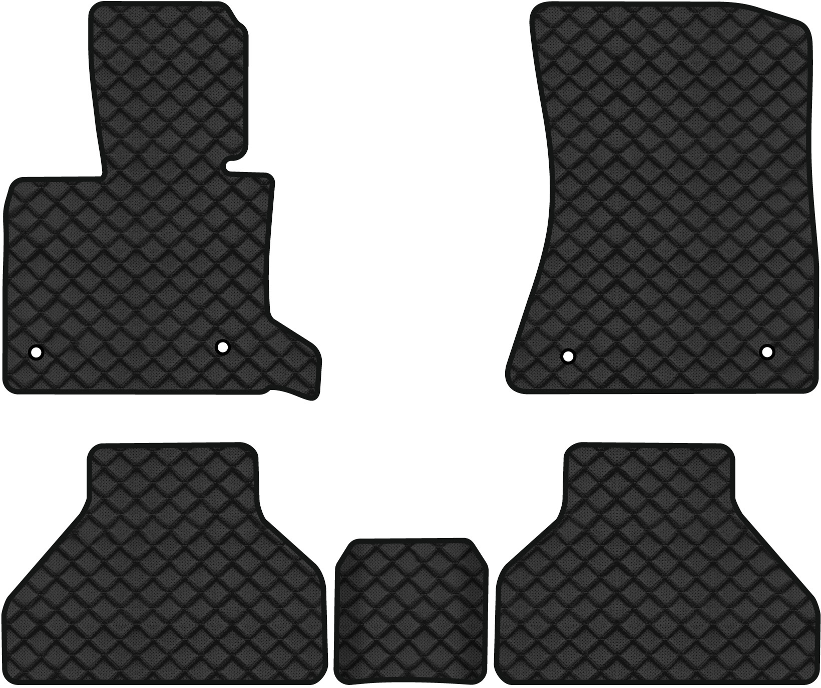 Коврики из экокожи в салон авто EVAtech ECO для X5 (E70) (open threshold) BMW 2006-2013 2 поколение SUV EU BM325CB5BW4BBB - Фото 1