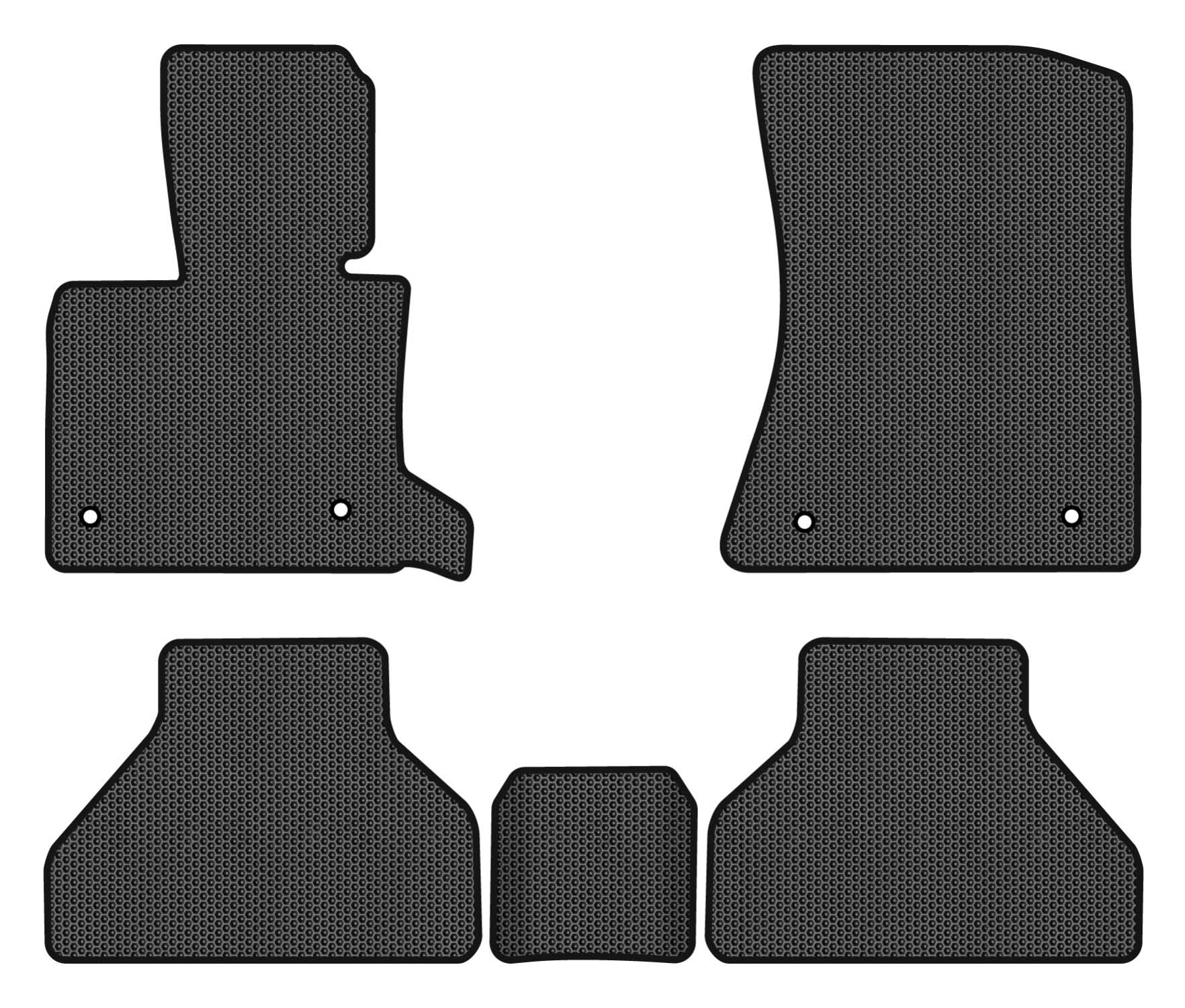 EVA коврики в салон авто EVAtech для X5 (E70) (open threshold) BMW 2006-2013 2 поколение SUV EU (BM325CB5BW4SBB) - Фото 1