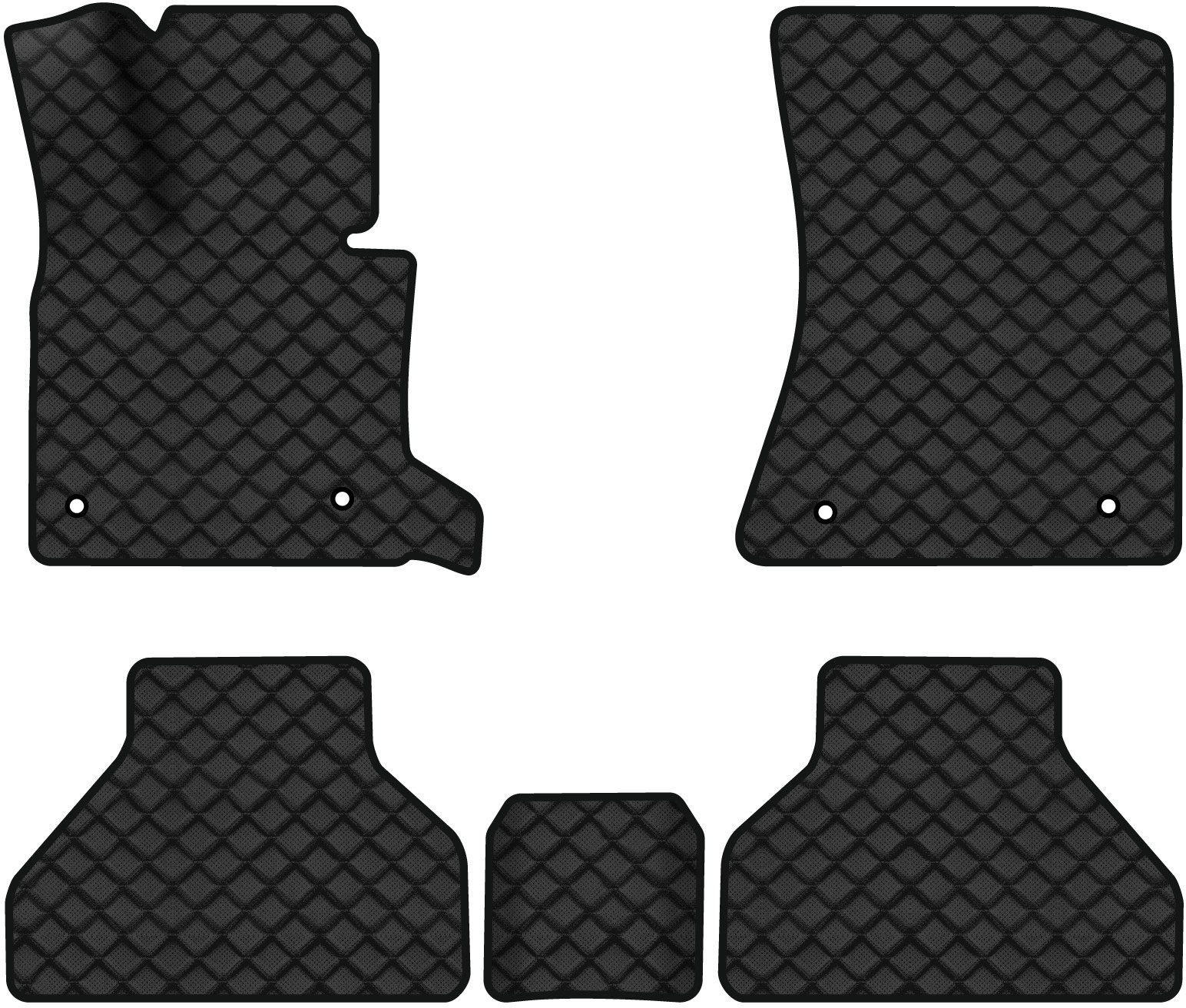 Коврики из экокожи в салон авто EVAtech ECO для X5 (E70) (open threshold) BMW 2006-2013 2 поколение SUV EU BM325CD5BW4BBB - Фото 1