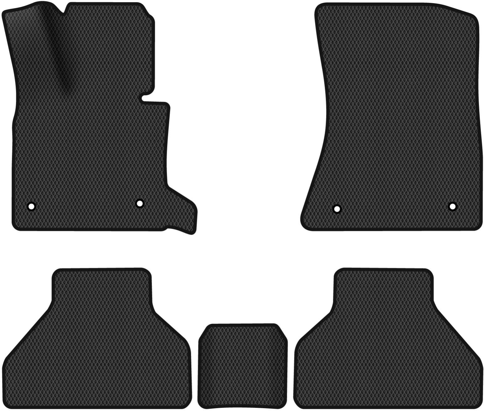 EVA коврики в салон авто EVAtech для X5 (E70) (open threshold) BMW 2006-2013 2 поколение SUV EU (BM325CD5BW4RBB) - Фото 1