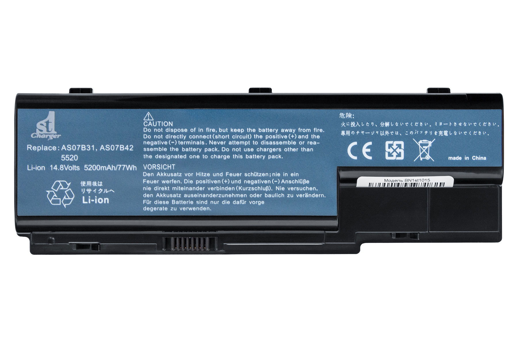 Аккумулятор для ноутбука 1stCharger 11.1V 5200mAh Black (BN1st1015) - Фото 1