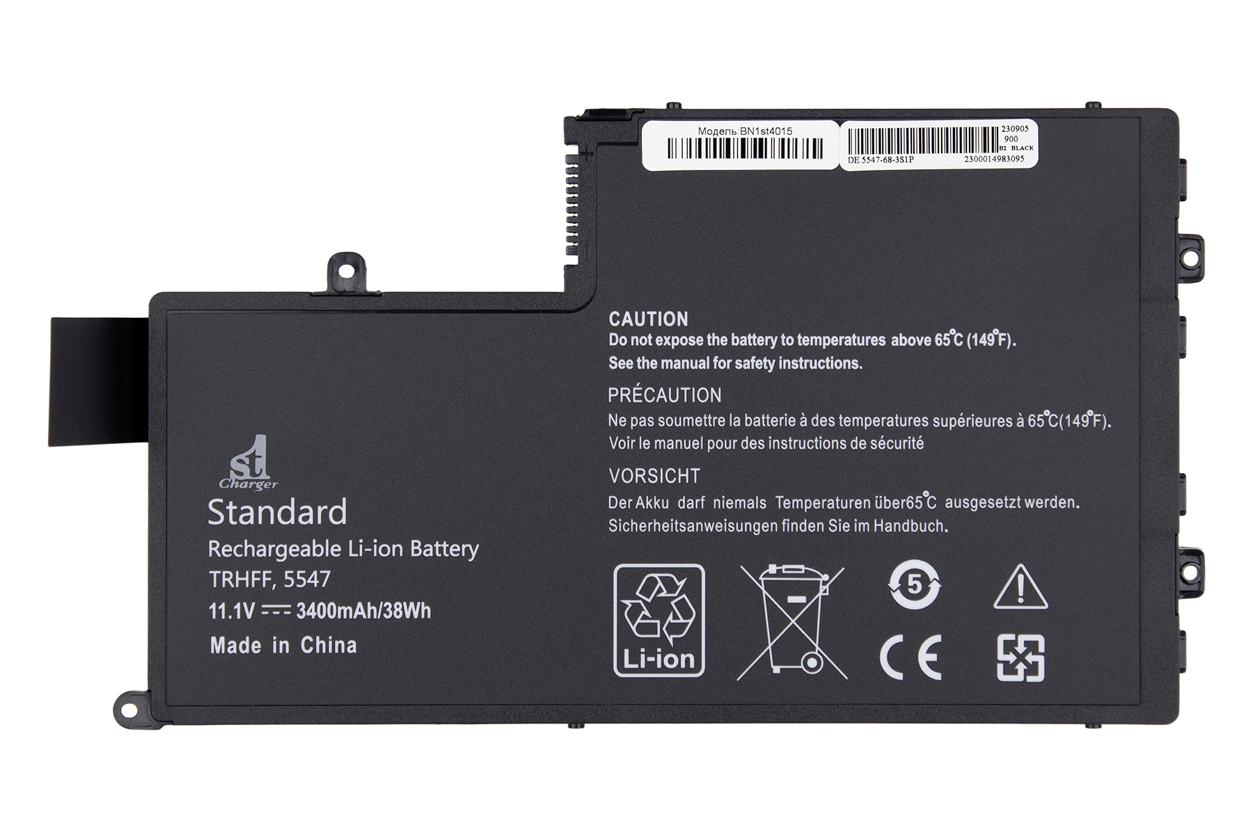 Аккумулятор для ноутбука 1stCharger 11.1V 3400mAh Black (BN1st4015) - Фото 1