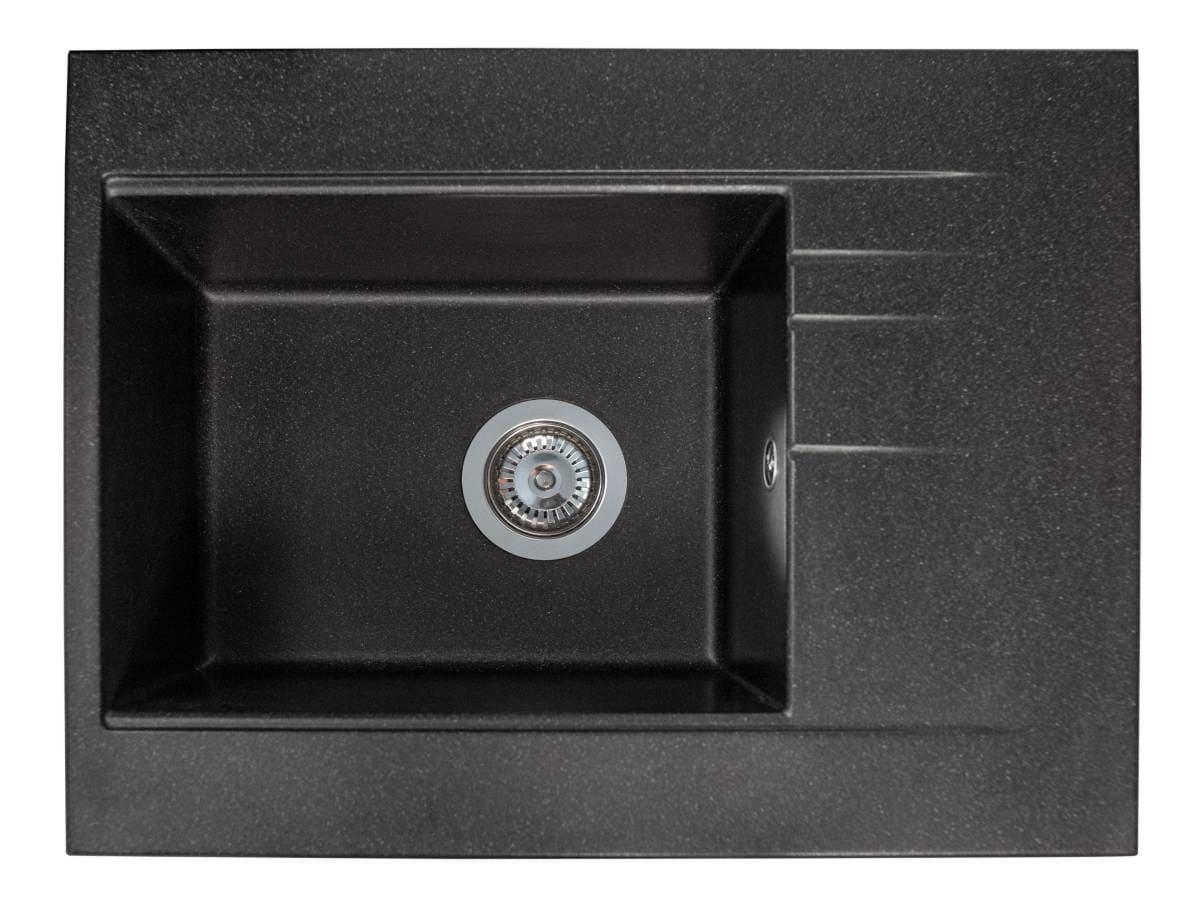 Мийка кухонна Miraggio BODRUM 650 Black Shine - Фото 1