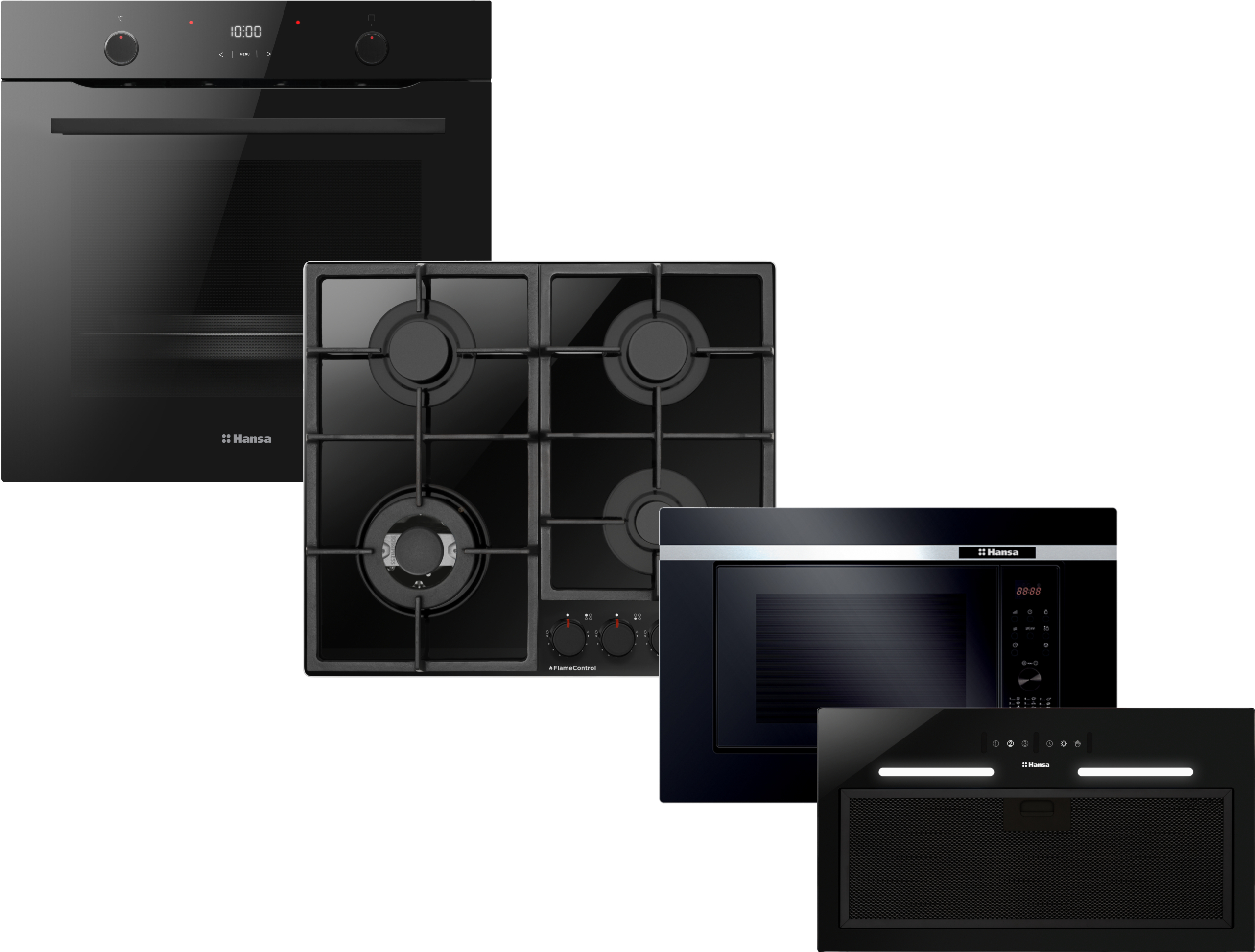 Купить Комплект техники Hansa Духовой шкаф + Варочная панель + Микроволновая печь встраиваемая + Вытяжка встраиваемая Hansa BOES68422 + BHKS6718511 + AMG20BFH + OMP6553BGH - Фото 1 Комплект техники Hansa Духовой шкаф + Варочная панель + Микроволновая печь встраиваемая + Вытяжка встраиваемая Hansa BOES68422 + BHKS6718511 + AMG20BFH + OMP6553BGH - Фото 1