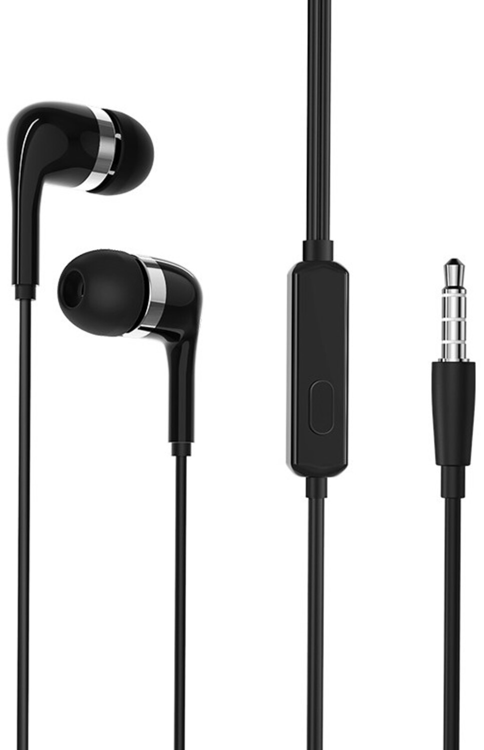 Наушники вкладыши проводные BOROFONE BM39 Refined chant universal earphones with mic Black (6931474716873) - Фото 1