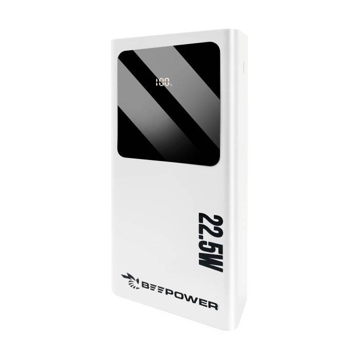 Батарея мобильная BeePower Power Bank BP-20PD 20000mAh 22.5W PD USB-C + 2xUSB 3.0 White (BP-20PD W) - Фото 1