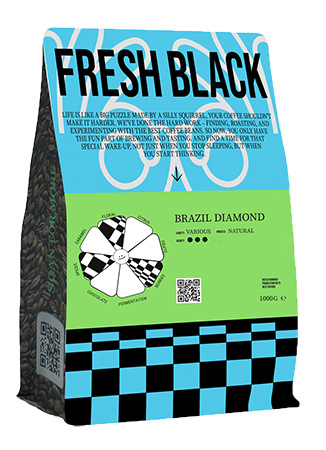 Кава в зернах Fresh Black Бразилія 1000г - Фото 1