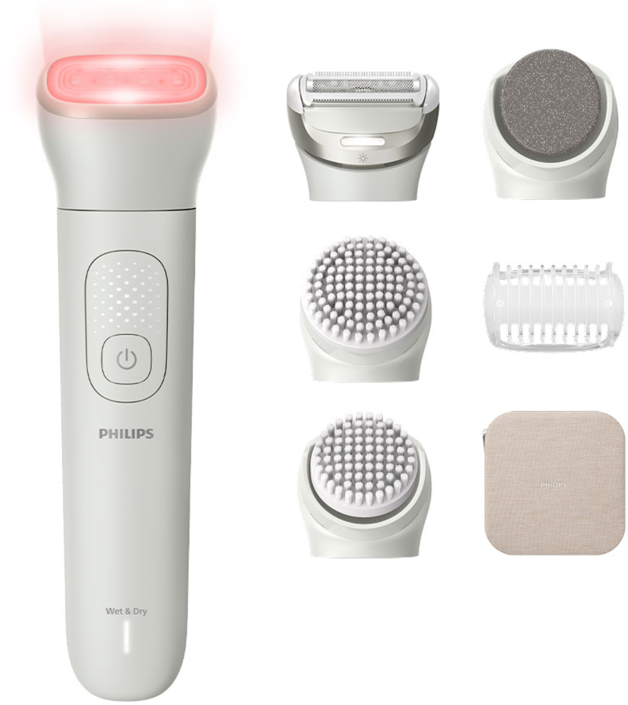 Мультифункціональний прилад для догляду за шкірою Philips Б'юті-набір BRE748/00 серії 9900 з насадкою Skin LED
