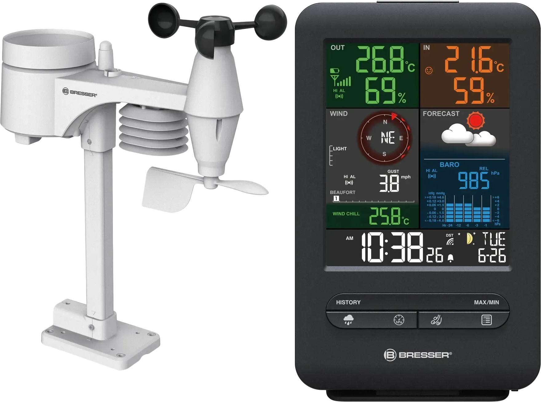 Метеостанция Bresser 5-in-1 Beaufort (7002525/12904) - Фото 1