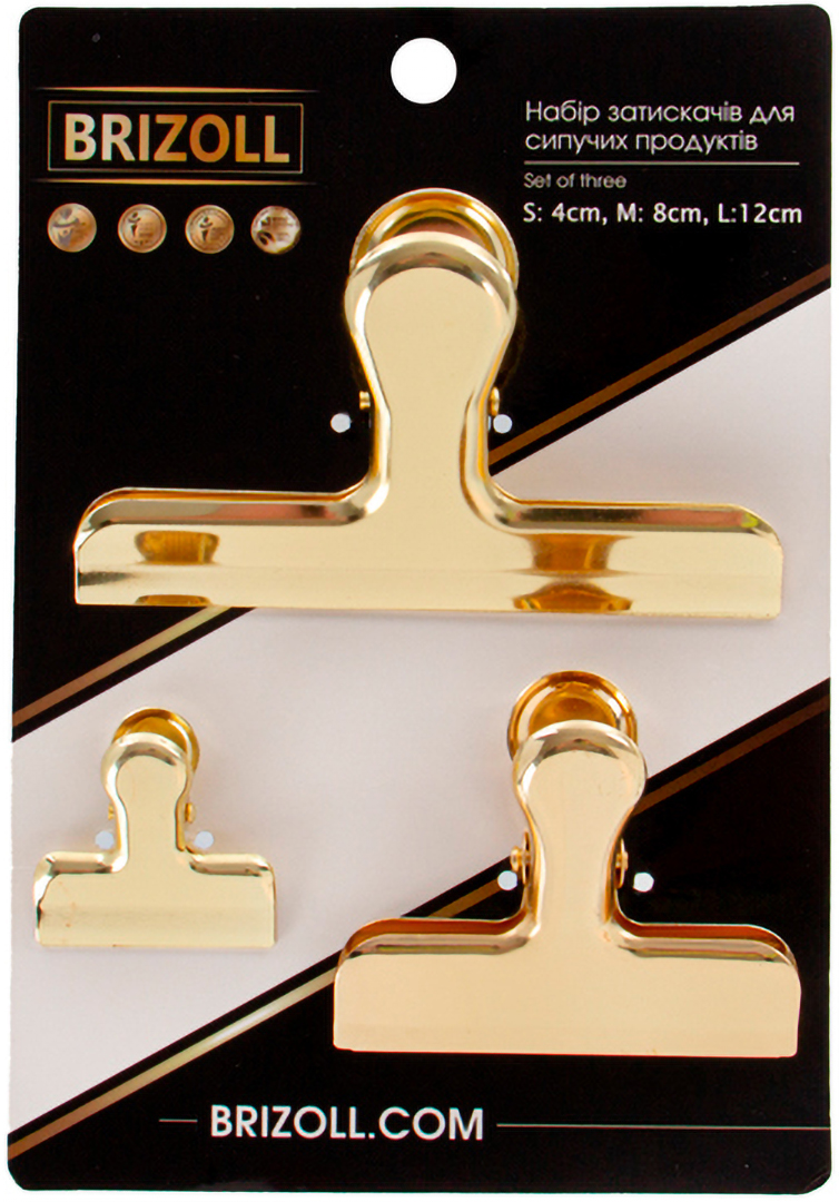 Затиск для пакетів Brizoll 3 шт. (815-039) - Фото 1