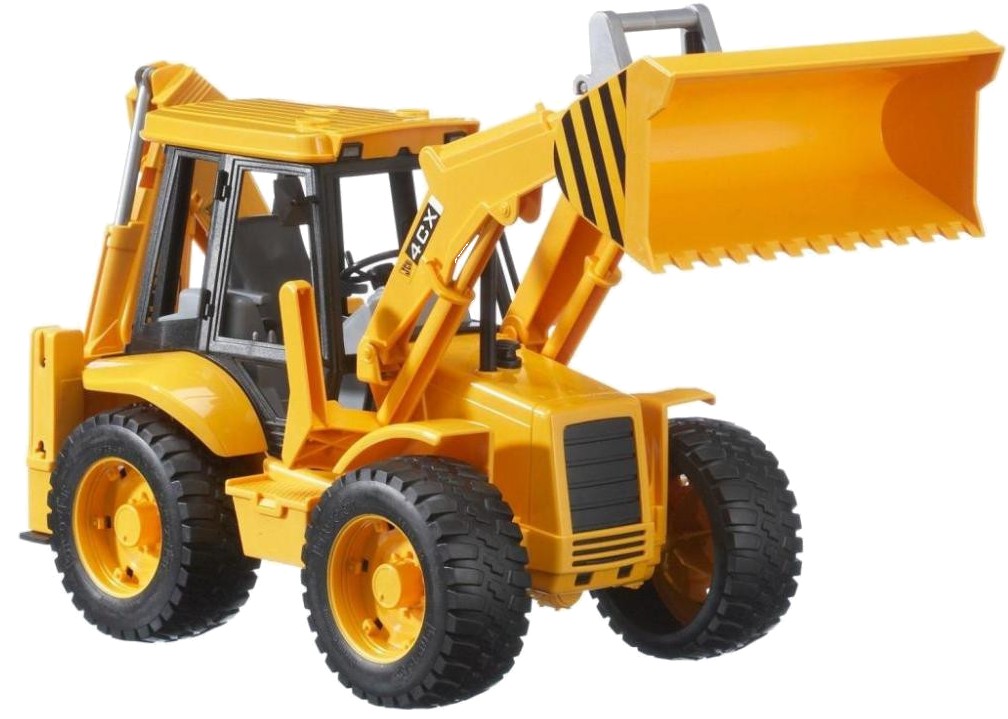 Наземна будівельна техніка BRUDER Дорожній навантажувач з екскаватором JCB 4CX, М1: 16 (02428) - Фото 1