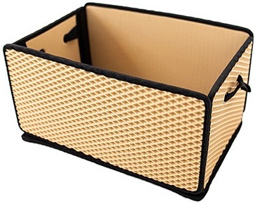 Сумка-органайзер в багажник EVAtech LightBox 33x50x25 см ромб бежевый черный кант BS13837OS5RIB - Фото 1