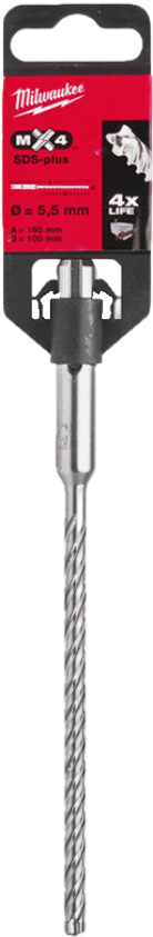 Бур Milwaukee SDS-PLUS MX4 5,5х165х100 мм (4932352010) - Фото 1