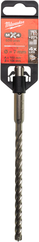 Бур Milwaukee SDS-PLUS MX4 7,0х165х100 мм (4932352020) - Фото 1