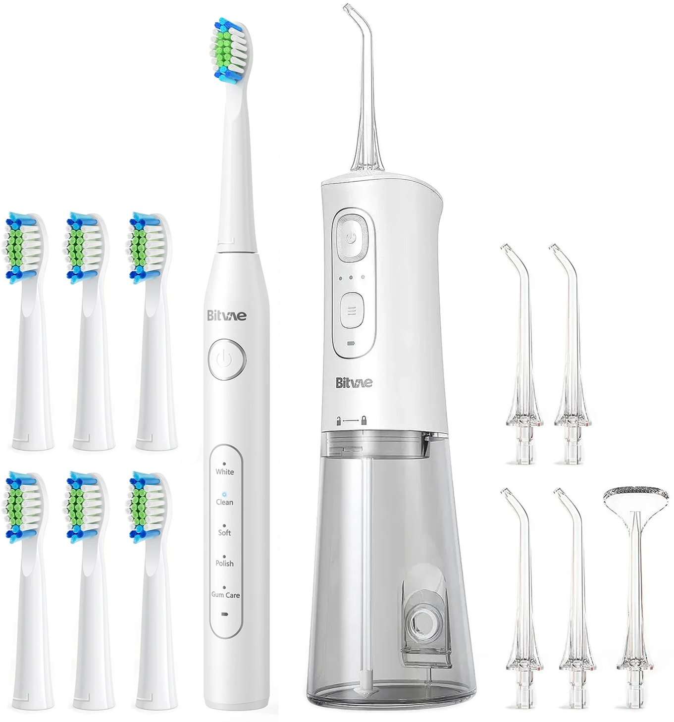 Купити Зубна щітка електрична Bitvae D2 з футляром та 6 насадок White + Іригатор Bitvae C2 White (BVC2-w-BV-D2-w) - Фото 1 Зубна щітка електрична Bitvae D2 з футляром та 6 насадок White + Іригатор Bitvae C2 White (BVC2-w-BV-D2-w) - Фото 1